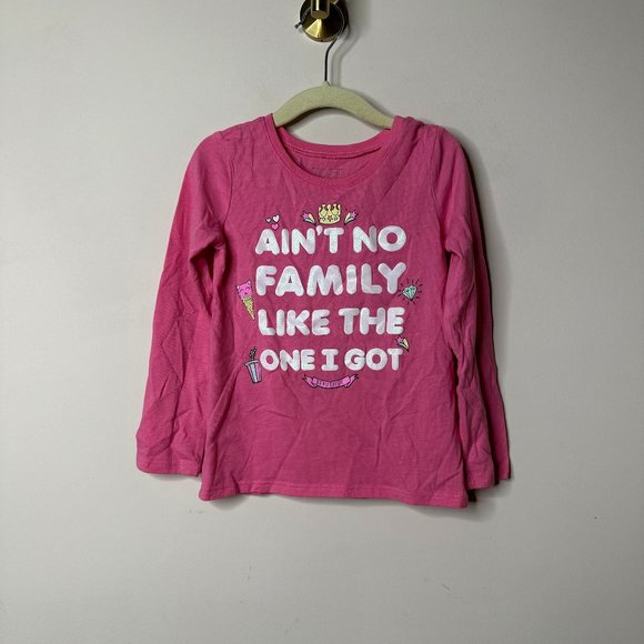 The Children's Place Other - The Children's Place Pink Long Sleeve Family Graphic Shirt Girls 4T
